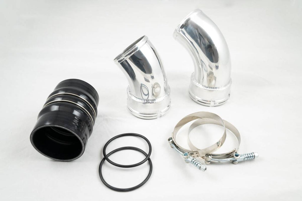 Rudy's Polished Aluminum Cold Side Intercooler Pipe & Boot Kit For 06-10 6.6 Duramax
